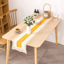 Chemin de table coton lin brodé style champêtre