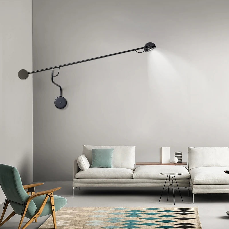 applique murale pivotante style industriel avec angle réglable led - vue 5 sur 11
