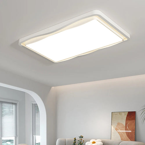Moderne Deckenleuchte Creme Stil Wohnzimmer Augenschutz Vollspektrum - vue 3 sur 8
