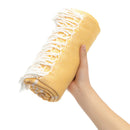 serviette de plage turque rayée coton franges absorbante