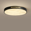 plafonnier led carré circulaire en laiton et marbre