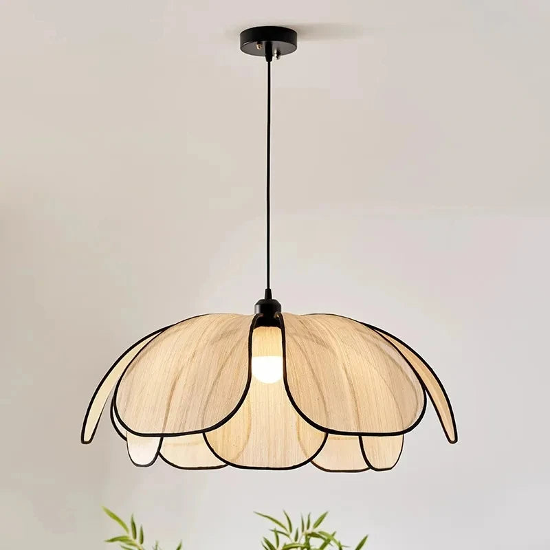 lampe suspendue moderne en tissu pour décoration artistique - vue 5 sur 11
