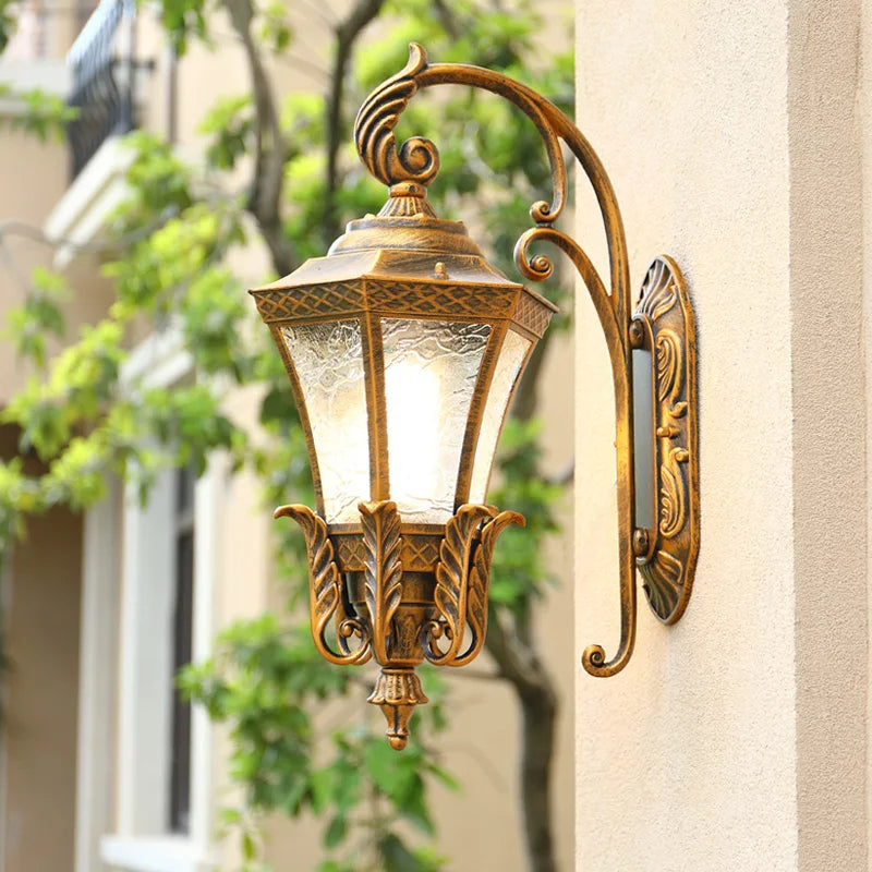 applique murale rétro étanche antirouille pour extérieur jardin villa - vue 4 sur 12