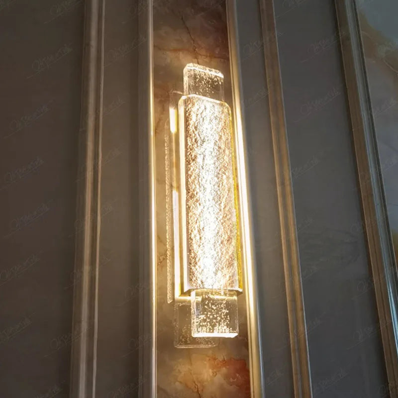 Luxuriöse Wandleuchte aus Kristall und Edelstahl - vue 3 sur 8