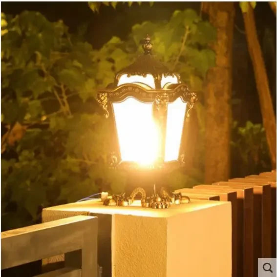 Colonne européenne phares clôture extérieure porte pilier lampe étanche extérieure jardin cour paysage lumière - vue 10 sur 9