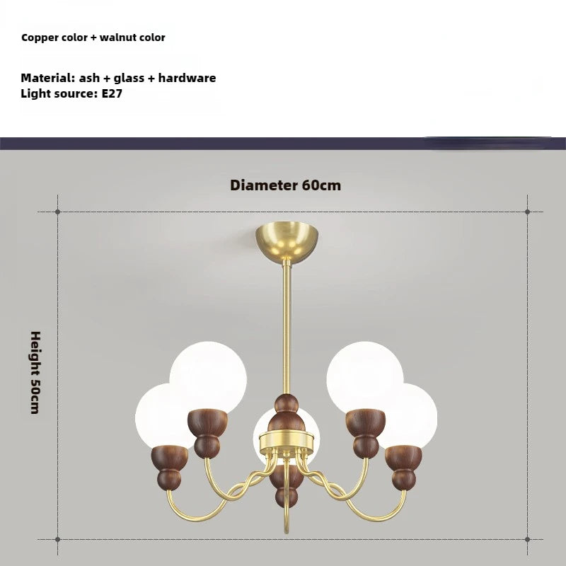suspension en verre rétro en bois pour un intérieur élégant - vue 13 sur 14