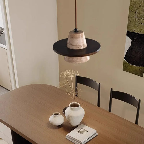 Kronleuchter klein aus Stein LED Retro Mittelalter Stil - vue 3 sur 8
