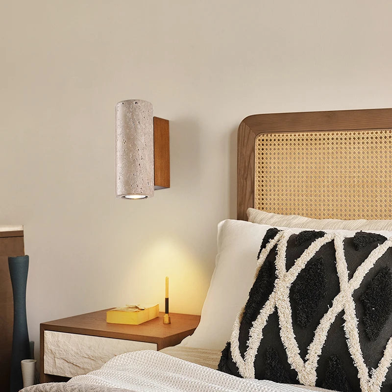applique murale led wabi-sabi en pierre naturelle - vue 4 sur 14