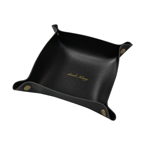 plateau de rangement en cuir pour bureau et bijoux - vue 11 sur 16