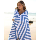 Serviette de plage sechage rapide sans sable raye