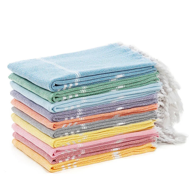 serviette de plage extra large coton séchage rapide - vue 5 sur 7