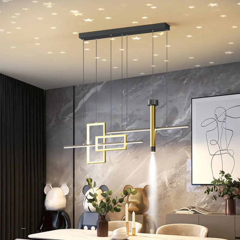 lustre moderne luxe en verre étoilé pour intérieur - vue 7 sur 12