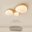 plafonnier design moderne led en bois pour éclairage intérieur