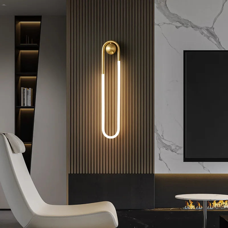 applique murale led ellipse minimaliste moderne décorative