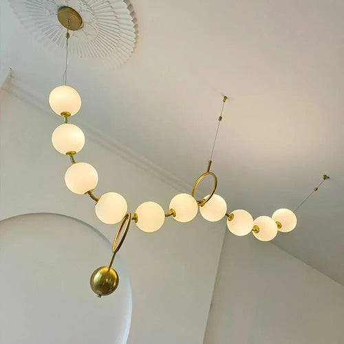 Moderne Pendelleuchte aus Glas mit LED-Beleuchtung - vue 7 sur 11