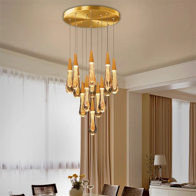 lustre led moderne design pour un éclairage élégant - vue 5 sur 17