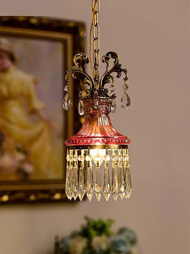 suspension en cristal français rétro pour ambiance luxueuse - vue 4 sur 7