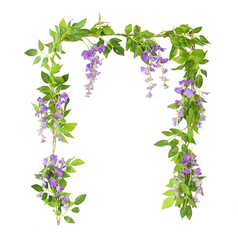 guirlande de glycine artificielle pour décoration florale et festive - vue 23 sur 32