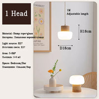 suspension LED en verre design nordique décorative