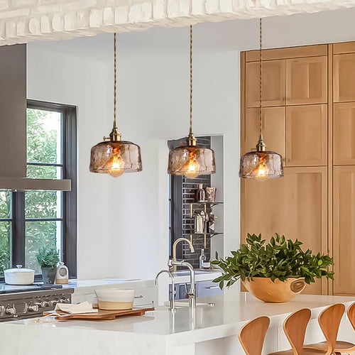 Kreative Pendelleuchte aus Glas mit Retro-Modernem Design