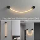 Minimalistische flexible LED-Wandleuchte aus Silikon im Luxus-Design