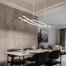 Moderner LED-Kronleuchter aus Aluminium, höhenverstellbar