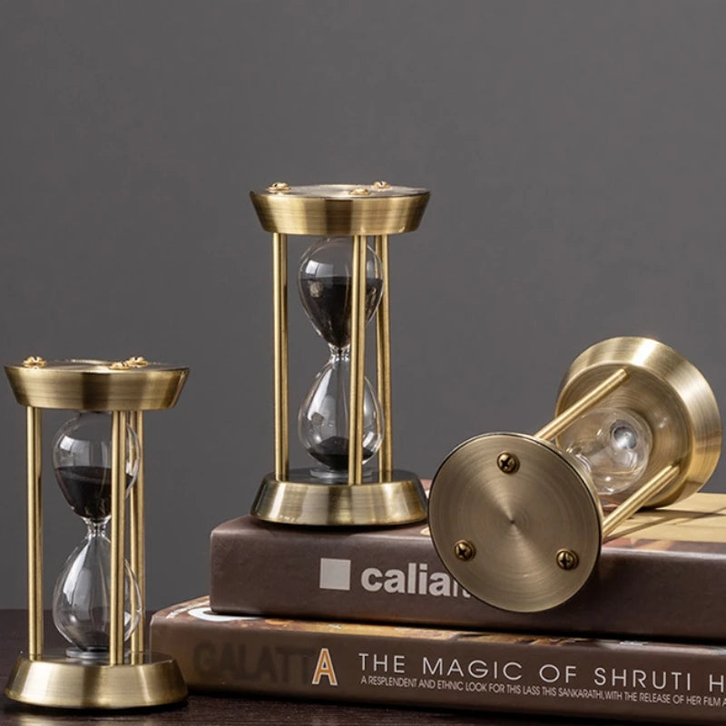 sablier vintage en métal pour décoration et cadeaux