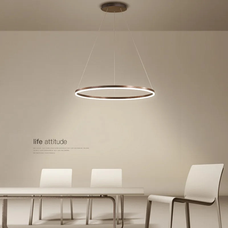 lustre led moderne à intensité variable style minimaliste - vue 2 sur 9