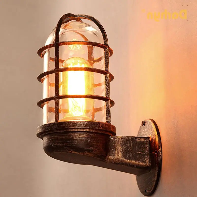 Applique murale led en verre rétro étanche pour extérieur et intérieur - vue 5 sur 9