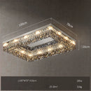 LED-Deckenleuchte quadratisch rechteckig Kristall gold dimmbar