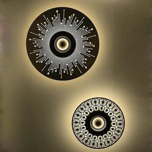 Wandleuchte aus Kupfer mit geschnitztem Design und LED-Licht Sisle - vue 4 sur 12