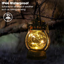 Retro LED-Outdoorlampe mit dynamischer Flamme – tragbar für Camping