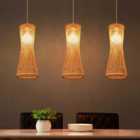 lustre en bambou de style chinois tissage à la main