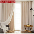 Voilage rideau double couche occultant style japonais coréen