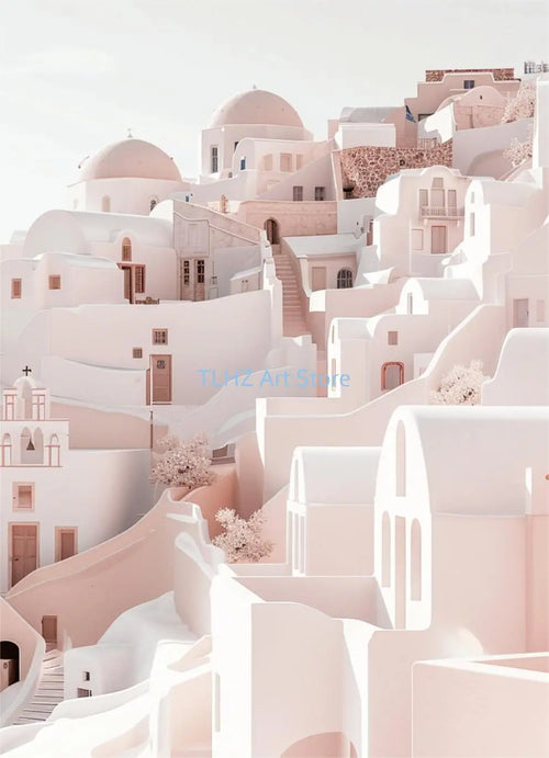 affiches modernes de paysage de voyage en grèce santorin décor mural