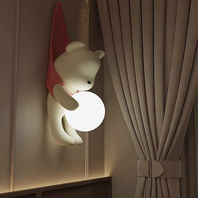 applique murale nordique décorative en résine en forme d'ours pour maison - vue 4 sur 7
