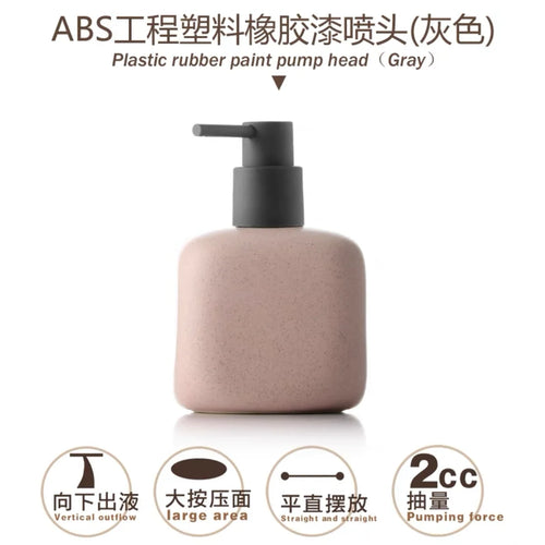bouteille en céramique pour savon et gel douche portable