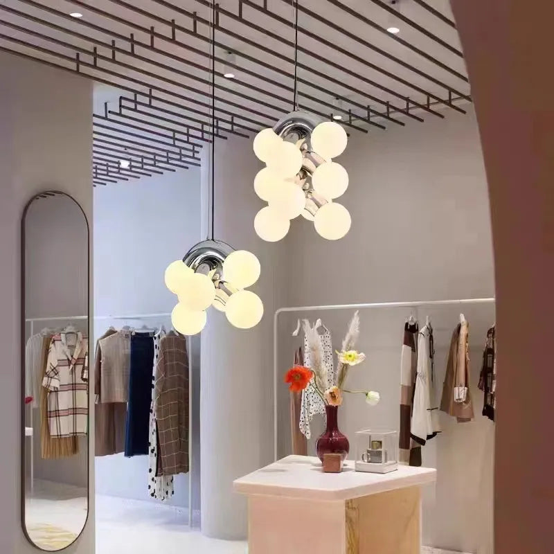 suspension grape shape design verre pour restaurant ou boutique - vue 4 sur 11