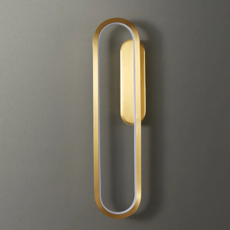 applique moderne nordique en cuivre luxe led décoratif - vue 6 sur 8