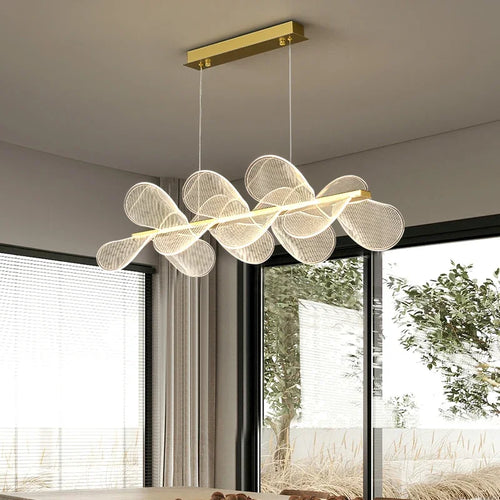 Luxuriöser LED-Kronleuchter aus Acryl in Blumenform - vue 5 sur 10