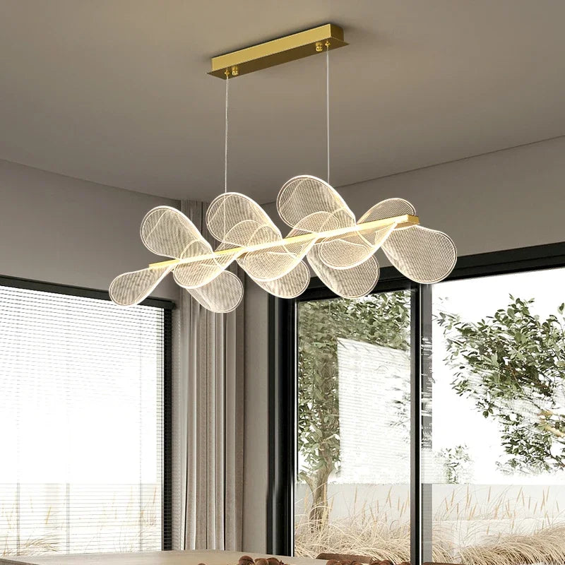 Luxuriöser LED-Kronleuchter aus Acryl in Blumenform - vue 4 sur 10