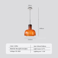 Suspension LED en verre au design nordique suspendu