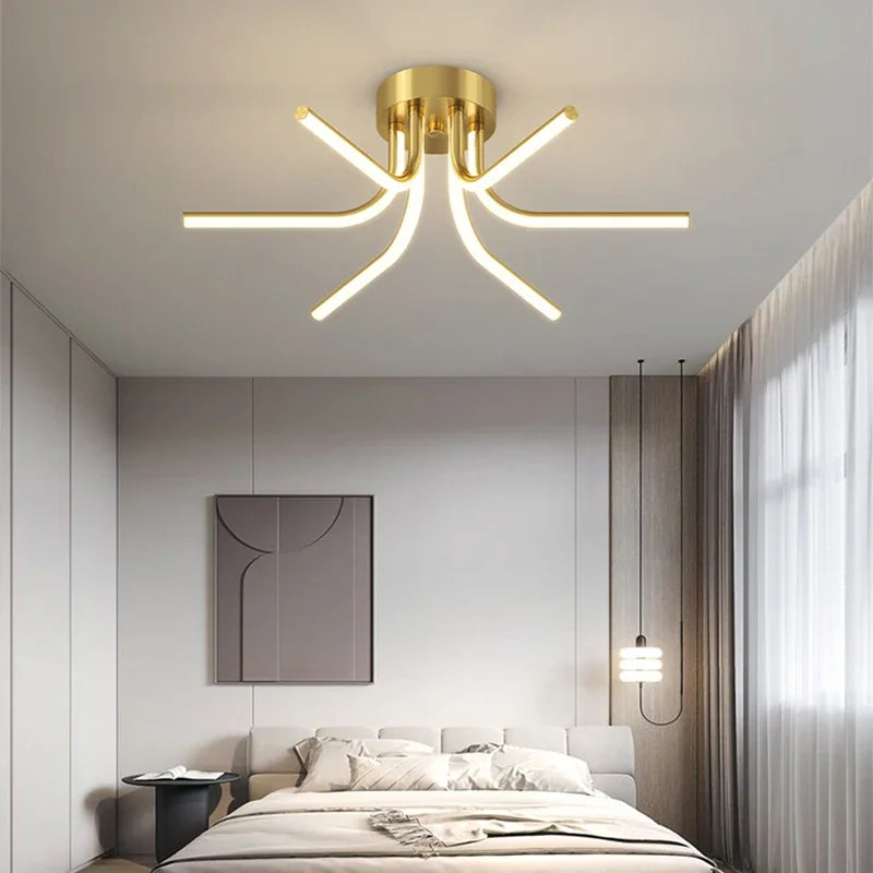 plafonnier led moderne avec télécommande pour décoration intérieure - vue 4 sur 12