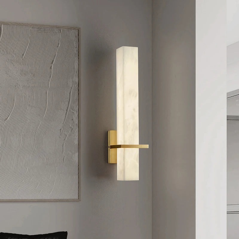 applique murale de luxe en cuivre et marbre pour intérieur élégant