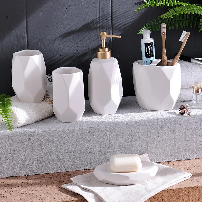 ensemble de toilette en céramique pour salle de bain - vue 2 sur 8