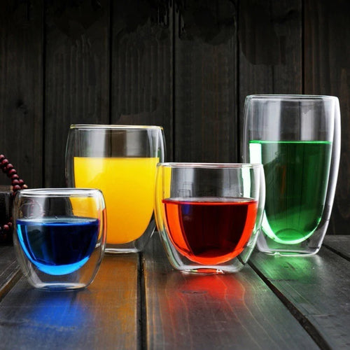 Tasses verre double paroi isolantes style moderne