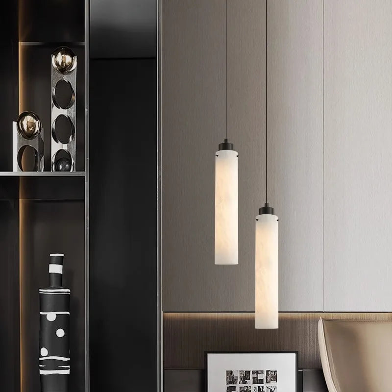 Moderne Pendelleuchte aus Marmor für die Innendekoration - vue 3 sur 10