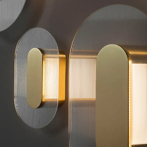 Runde Wandleuchte aus Glas in luxuriösem Design - vue 2 sur 9