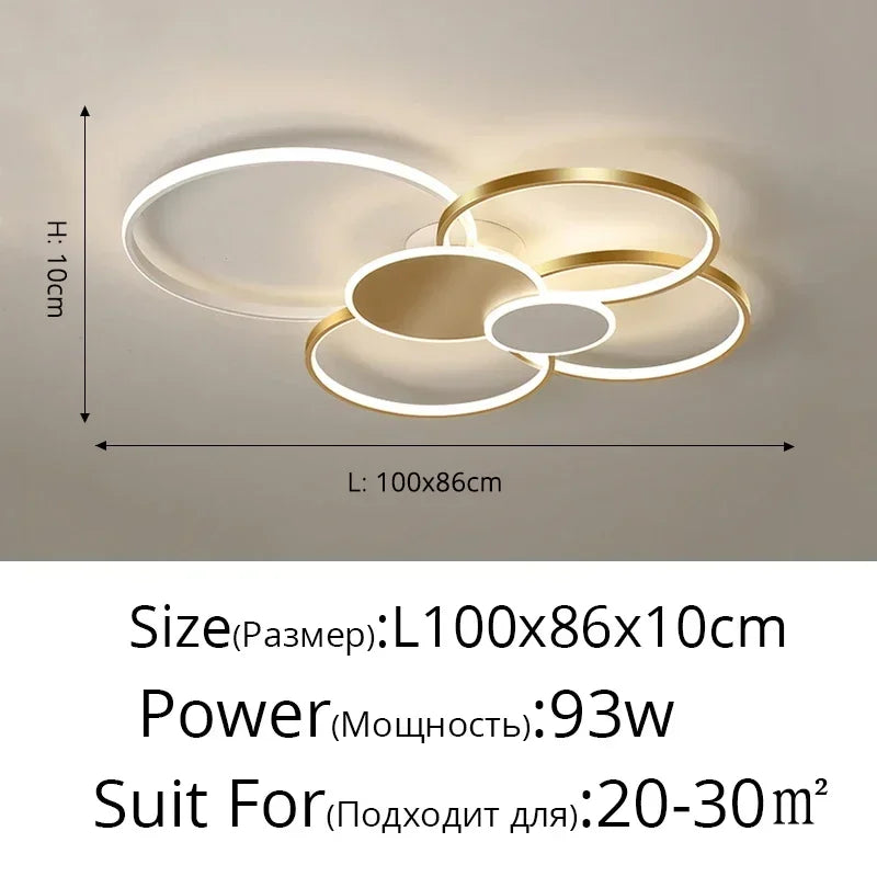 plafonnier design moderne circulaire en led pour intérieur élégant - vue 13 sur 13