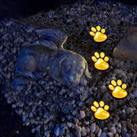 lot de 4 lampes solaires chien pour jardin extérieur animaux